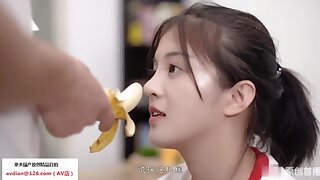 Delicious Asian Teen Brunette With Small Tits Is Getting Her Daily Dose Of Fuck From A Friend