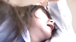 Thirsty Japanese school girl fucked on a crowded bus